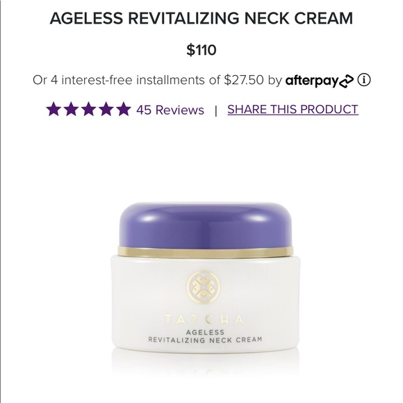 Tatcha Other - Tatcha ageless renewal neck cream